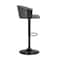 Armen Living Lydia Adjustable Black Wood Bar Stool in Gray Faux Leather with Black Metal LCLYBABLKGRY - alternate 4